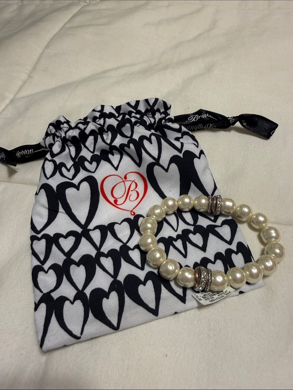 Brighton Pearl Stretch Bracelet with Silver-Tone Accents